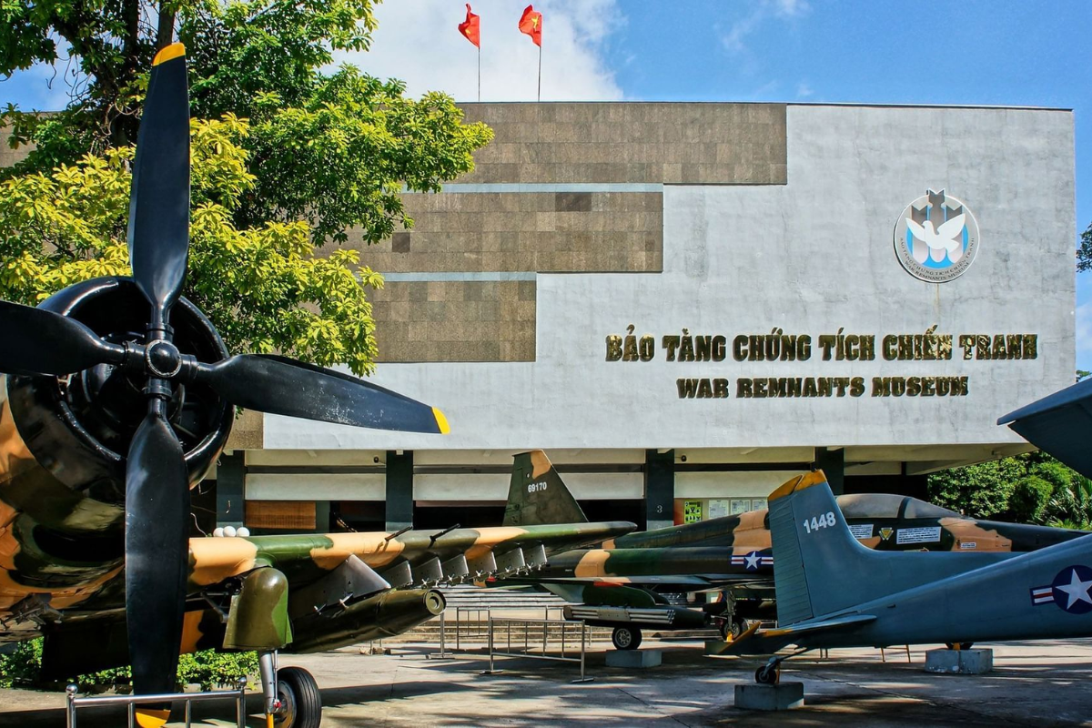 Visitors at the War Remnants Museum in January
